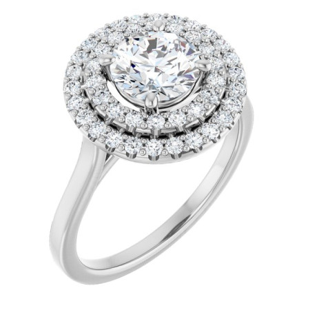 Everly 1 Carat Round Diamond Double Halo-Style Engagement Ring ST043DNR