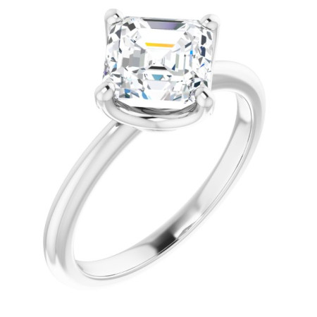 Faith 2 Carat Asscher Diamond Accented Engagement Ring ST146DNA