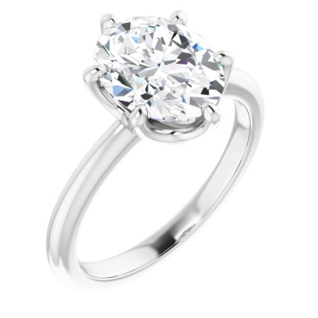 Faith Lab Grown Diamond Ring | 3 Carat Oval Diamond Accented Engagement Ring ST146DLO