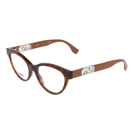 Fendi Women's Designer Cat Eye Eyeglasses FE50066I53052 Clear Demo Lenses M15603