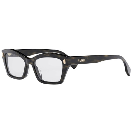 Fendi Women's Designer Cat Eye Grey Horn Eyeglasses FE50038I52063 Acetate Frame M04787