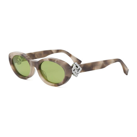 Fendi Women's Designer Oval RX-Sunglasses FE40140U56N Green Lenses M18258