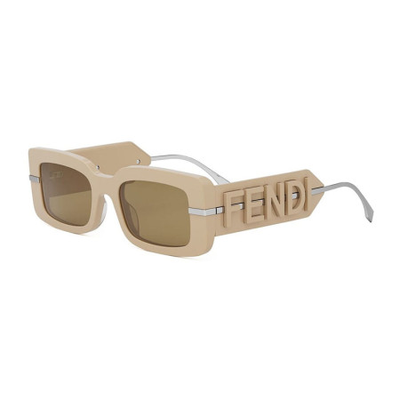Fendi Women's Designer Rectangle RX-Sunglasses FE40133I57E Brown Lenses M12732