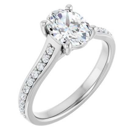 Fiona 1 Carat Oval Diamond Solitaire Engagement Ring ST243DNO