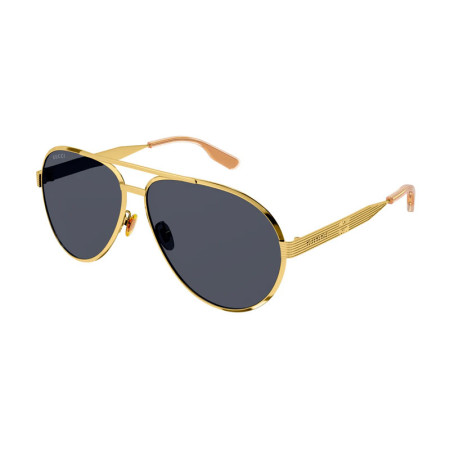 Gucci Men's Designer Aviator Sunglasses GG1513S001 Grey Lenses M13754