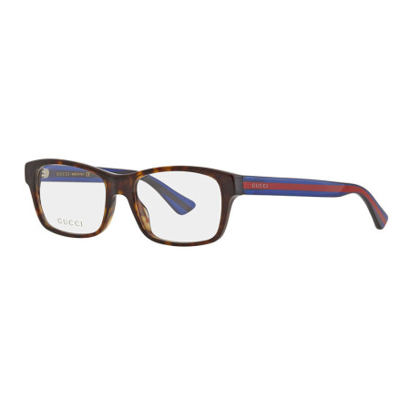 Gucci Men's Designer Rectangle Eyeglasses GG0006O007 Clear Demo Lenses M09478