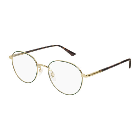 Gucci Men's Designer Round Eyeglasses GG0392O004 Clear Demo Lenses M14143