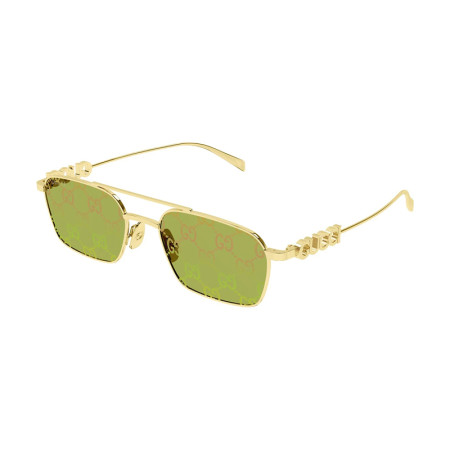 Gucci Men's Designer Square RX-Sunglasses GG1804S002 Green with GG Pattern Lenses M14828