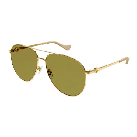 Gucci Women's Designer Aviator RX-Sunglasses GG1088S003 Solid Khaki Lenses M09574