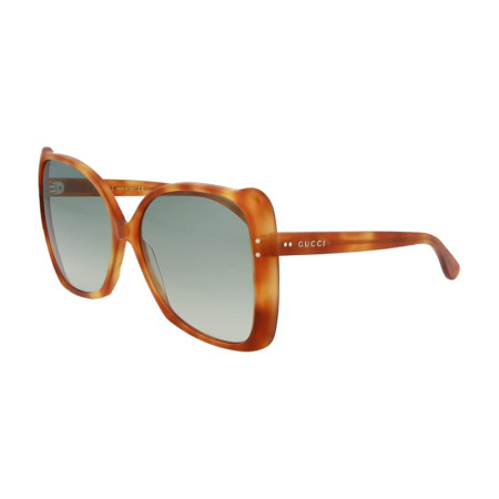 Gucci Women's Designer Butterfly Sunglasses GG0471S003 Green Lenses M14614