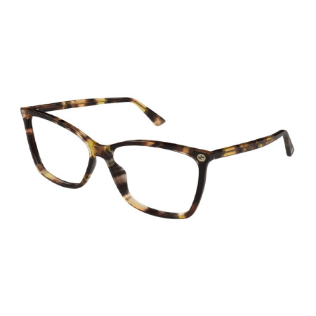 Gucci Women's Designer Cat Eye Eyeglasses GG0025O016 Clear Demo Lens M18266