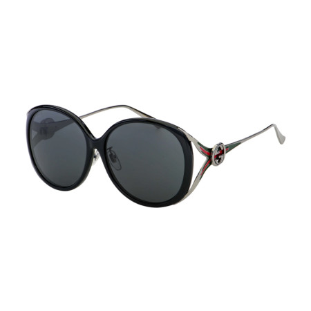 Gucci Women's Designer Oval Sunglasses GG0226SK002 Grey Lenses M14593