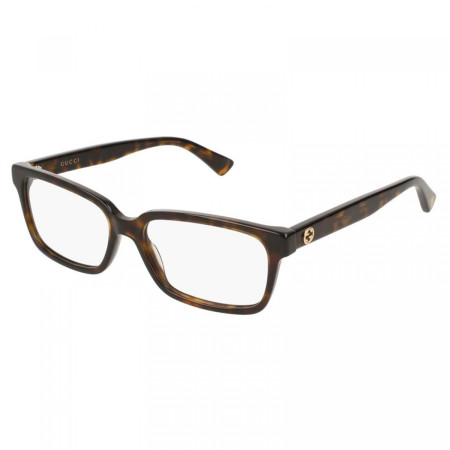 Gucci Women's Designer Rectangle Eyeglasses GG0168O006 Clear Demo Lenses M09462