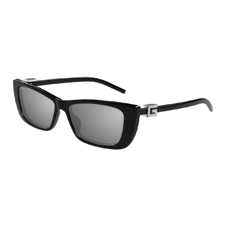 Gucci Women's Designer Rectangle RX-Sunglasses GG1681S002 Grey Silver Mirror Lenses M09435