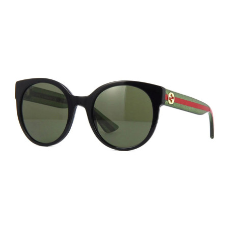 Gucci Women's Designer Round RX-Sunglasses GG0035S002 Green Lenses M13254