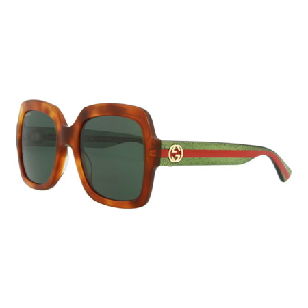 Gucci Women's Designer Square RX-Sunglasses GG0036SN003 Green Lenses M14132
