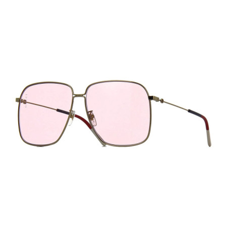Gucci Women's Designer Square RX-Sunglasses GG0394S004 Pink Lenses M11676