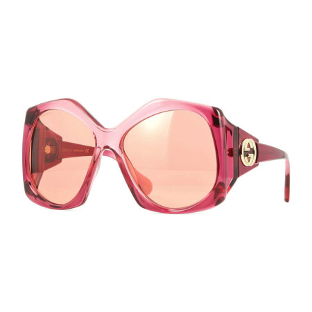 Gucci Women's Designer Square Sunglasses GG0875S003 Red Lenses M11681