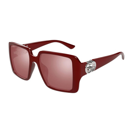 Gucci Women's Sunglasses Shiny Black GG1650S002 Pink Lenses