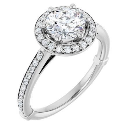 Isabella 1 Carat Round Diamond Halo-Style Engagement Ring ST005DNR