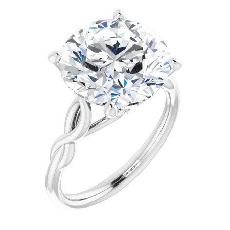 Isla Lab Grown Diamond Ring | 7 Carat Round Diamond Solitaire Engagement Ring in White color  ST028DLR