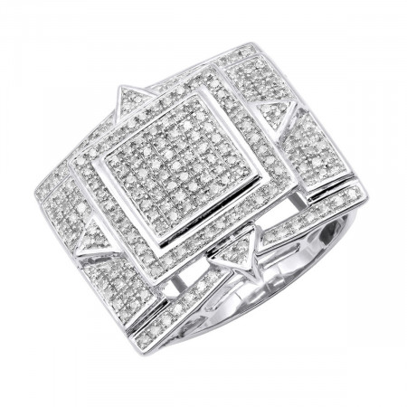10K Gold Men's Pave Diamond Ring 1.50ct 501001