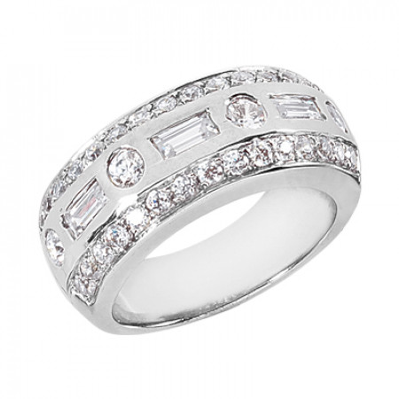 14K Gold Ladies Diamond Ring 1.24ct 8.9mm 012069