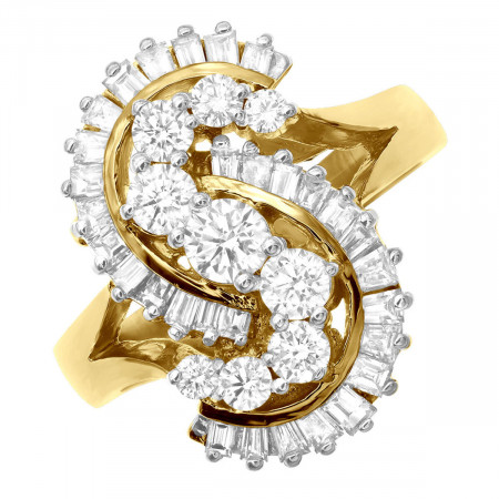 14K Gold Ladies Diamond Ring 2ct 011608