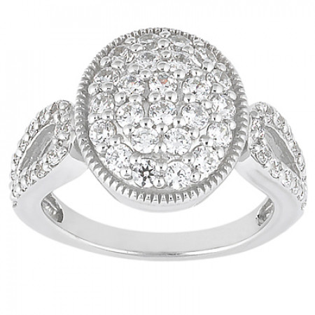 14K Gold Round Diamond Ladies Ring 1.65ct 6.6mm 011627