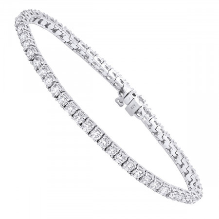 14K Gold Round Diamond Tennis Bracelet for... 800590