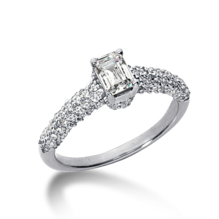 18K Gold Diamond Engagement Ring 1.47ct 2.43mm 016898
