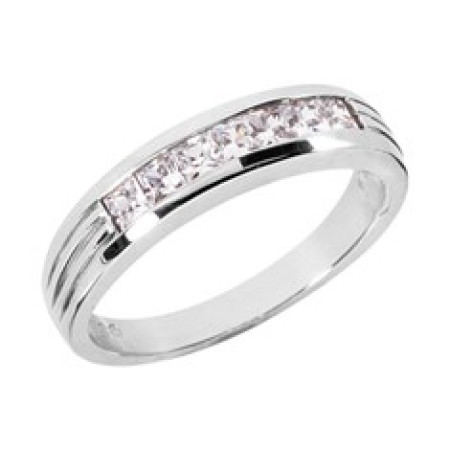 18K Gold Men's Diamond Wedding Ring 1.40ct 009131