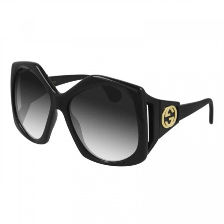 Gucci Black Women's Square Sunglasses GG0875S Grey Lenses M00193