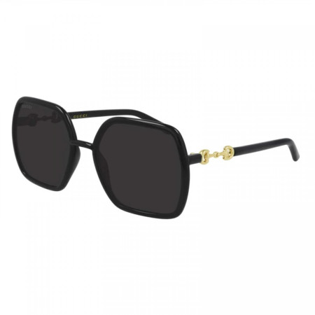 Gucci Black Women's Square Sunglasses GG0890S Grey Lenses M00194