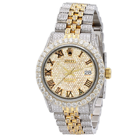 Matching His and Hers Rolex Two Tone Gold Watch Set Blue MoP Dial