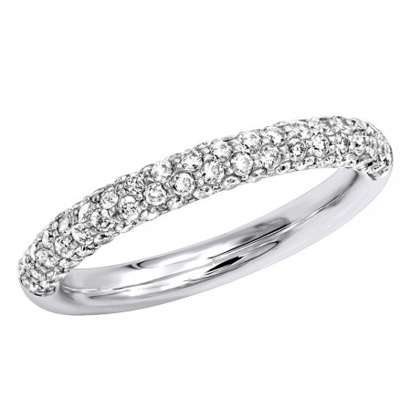 Thin Pave Diamond Wedding Band 0.86ct 14K ... 204975