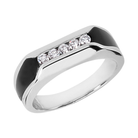 Platinum Round Diamond Men's Wedding Ring 0.25ct 013342