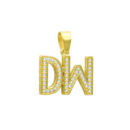 Real Diamond Initial Letters Pendant Solid... 018132
