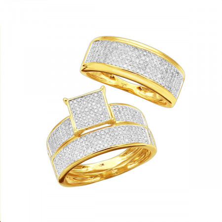 10K Yellow Gold Diamond Bridal Ring Set 1 ... 800457