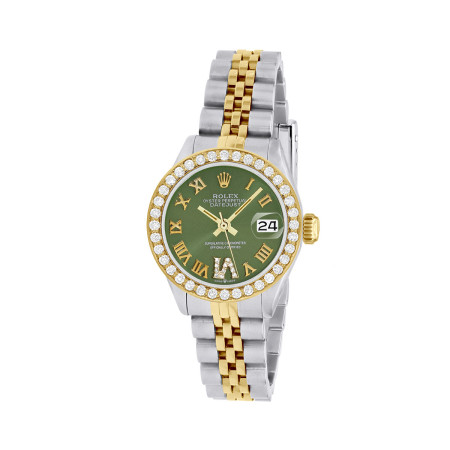 Rolex Datejust 26mm Yellow Gold and Stainless Steel Bracelet Blue