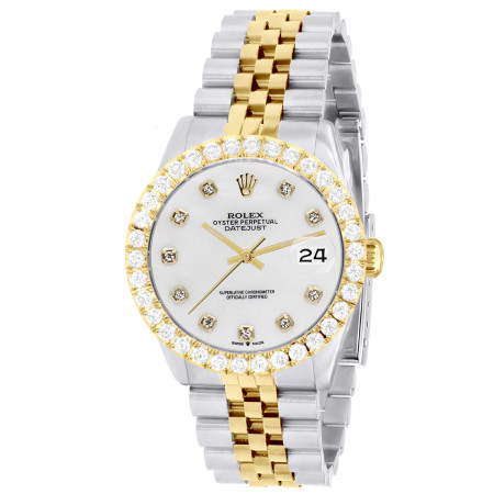 ロレックス　オリジナル　レディース　17mm Diamond Watch Watch Rolex Datejust 36mm Smokey White Roman