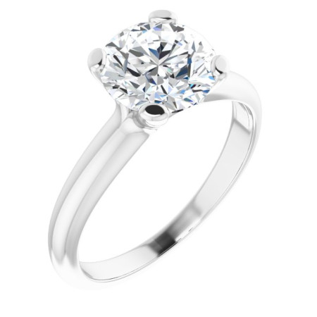 Jane Lab Grown Diamond Ring | 2 Carat Round Diamond Solitaire Engagement Ring in White color  ST216DLR