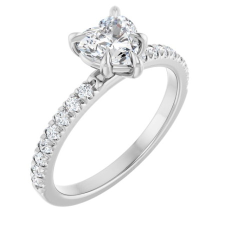 Jasmine 0.75 Carat Heart Diamond Solitaire Engagement Ring ST138DNH