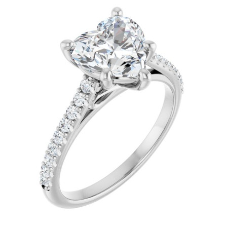 Josephine 2 Carat Heart Diamond Accented Infinity-Inspired Engagement Ring ST047DNH