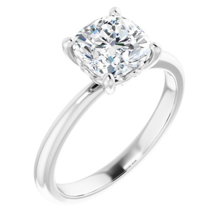Julie Lab Grown Diamond Ring | 2 Carat Cushion Diamond Solitaire Engagement Ring ST126DLC