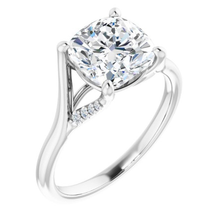 Katherine 2 Carat Cushion Diamond Accented Engagement Ring ST129DNC