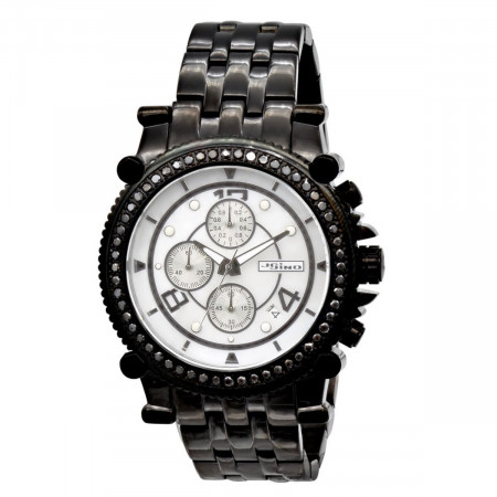 JoJino Large Mens Diamond Watch 0.25ct Iced Out White MOP