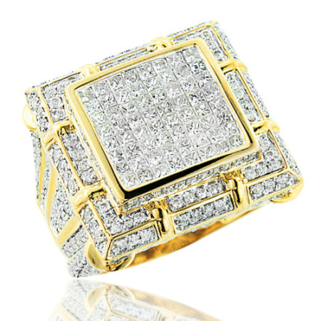 Large Men's Diamond Ring 5.34ct 10K or 14K Gold Men's Jewelry 204999