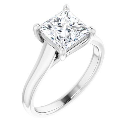 Luciana Lab Grown Diamond Ring | 2 Carat Square Diamond Solitaire Engagement Ring ST244DLS
