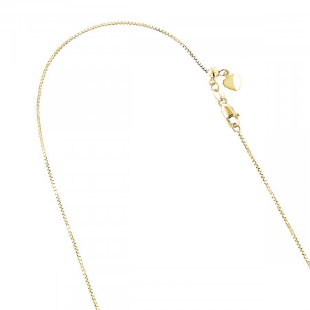 14k White Gold Milano Box Necklace Chain – 18 Inch, 1.1mm, No Stone